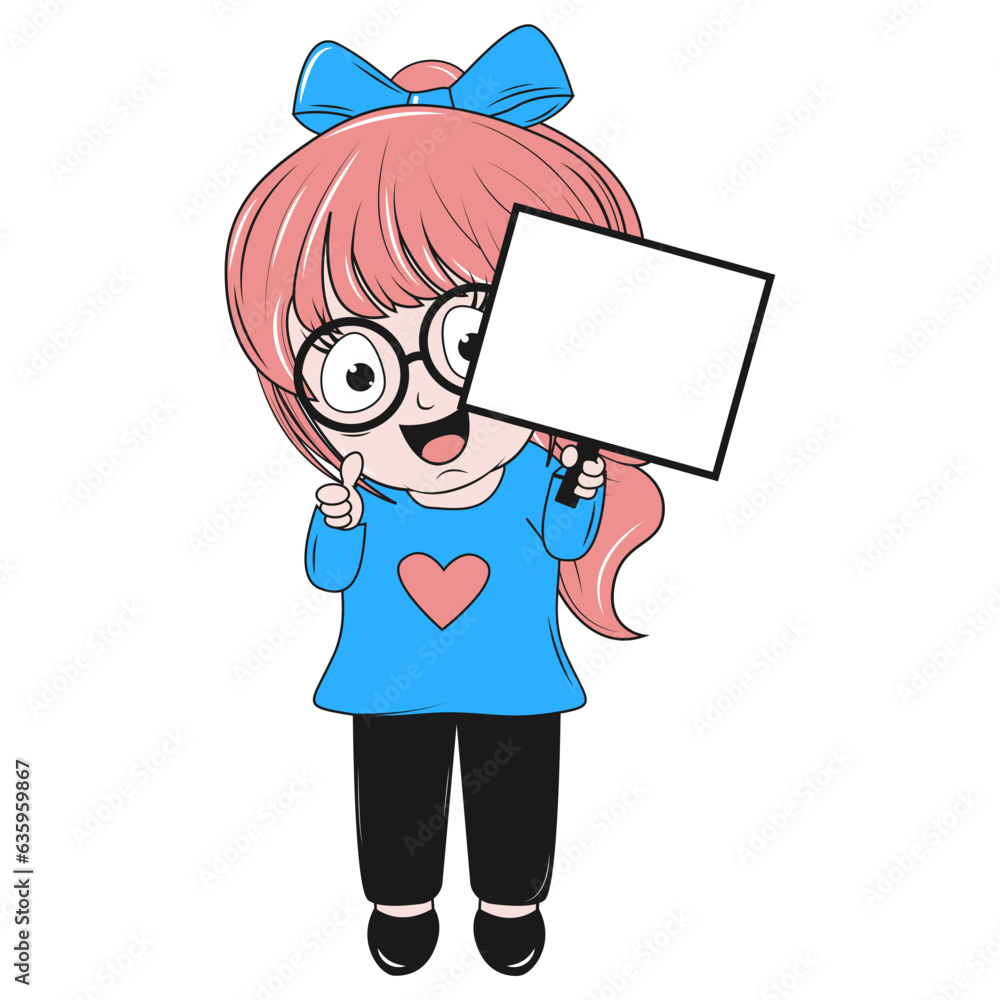 cute little girl cartoon illustration cute little girl cartoon illustration
