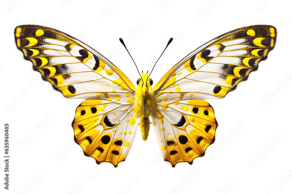 Obraz premium Butterfly with colorful wings isolated on white.