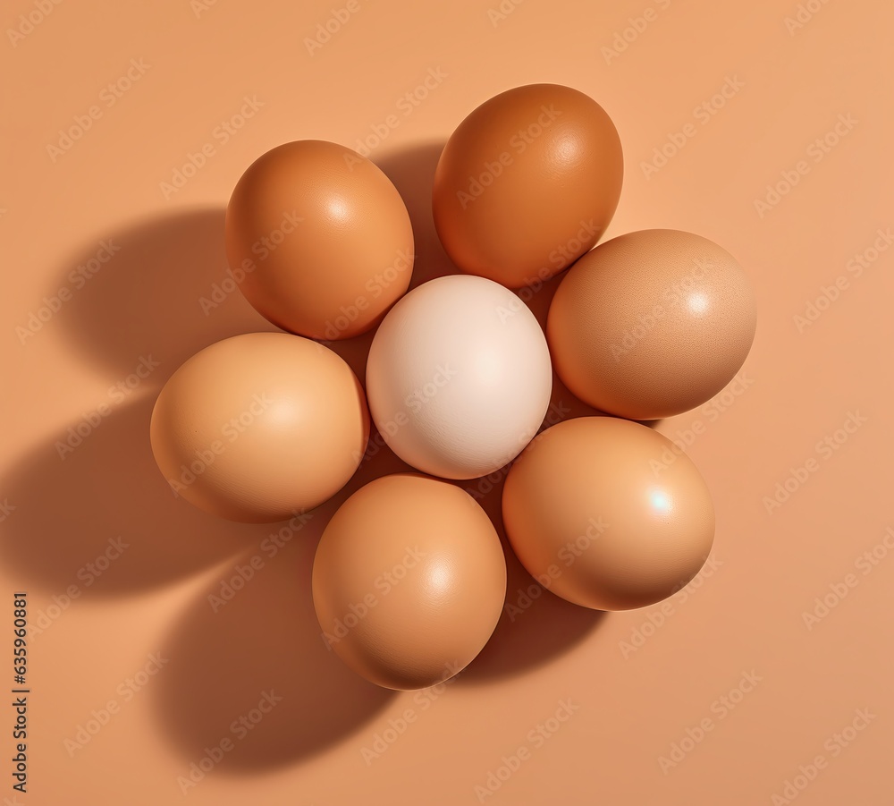 clean chicken eggs in a minimalist style clean chicken eggs in a minimalist style