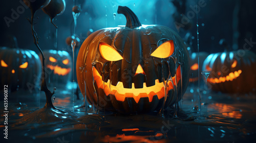 spooky Halloween pumpkin 