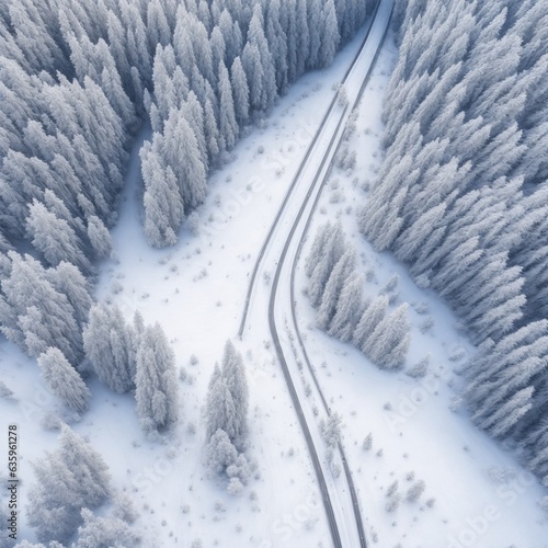 winter road in the snow © emdadul