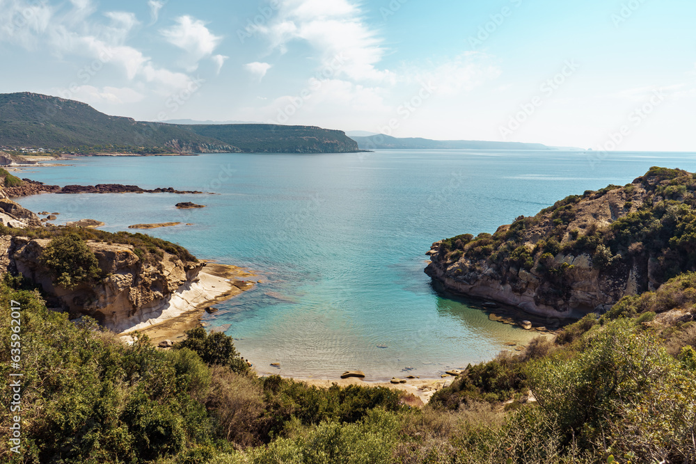 paradisiac beach in sardinia with turqoise water paradisiac beach in sardinia with turqoise water