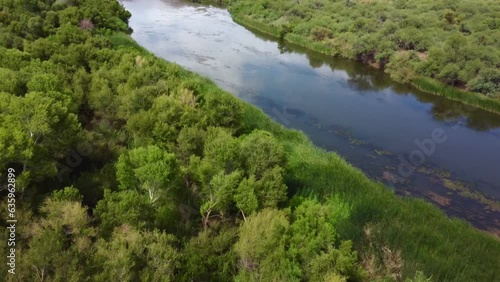 Beautiful drone footage of a river in Arizona photo