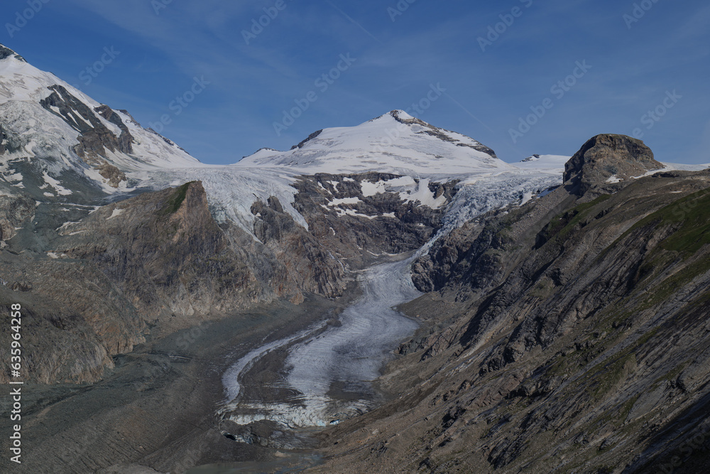Pasterze - the longest glacier in the Eastern Alps located in the Hohe Tauern National Park in Austria.
