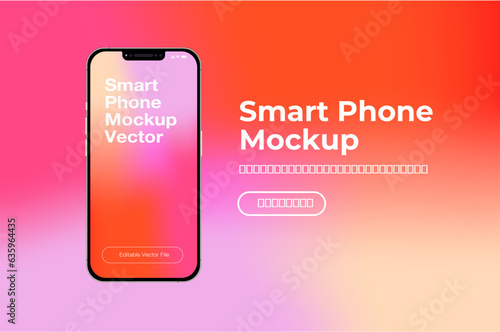 smart phone vector mockup fully editable vector template