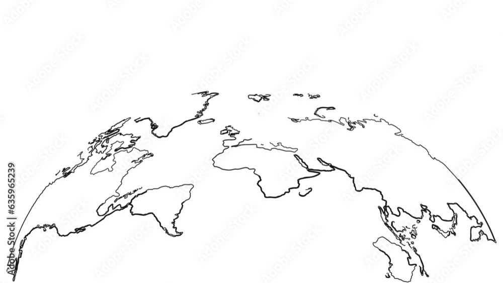 Earth world map on globe whiteboard doodle animation Earth world map on globe whiteboard doodle animation