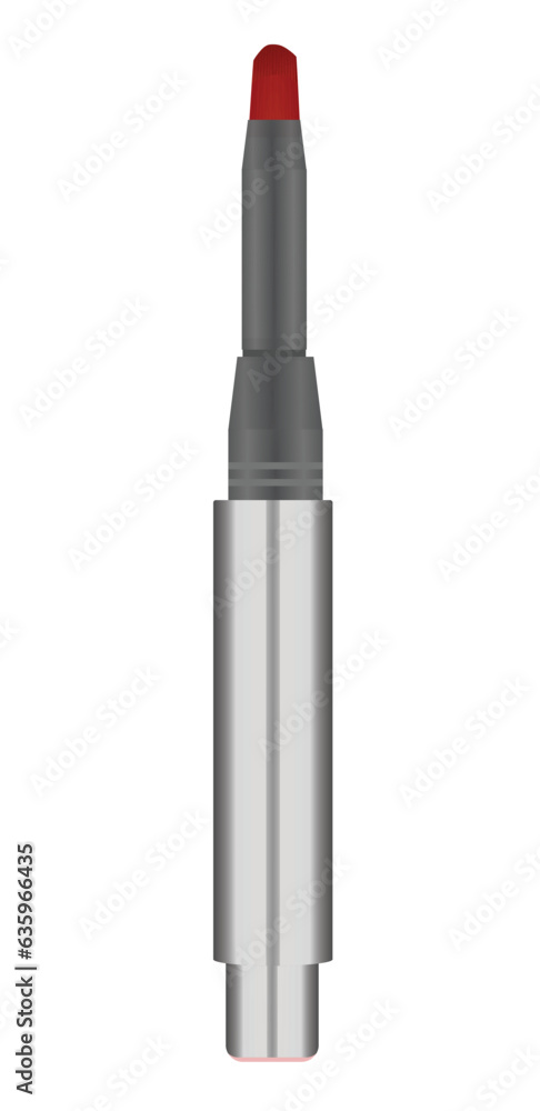 Red mascara eyebrow pen. vector Red mascara eyebrow pen. vector