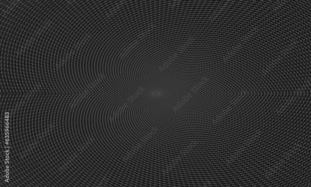 Industrial dark grey metallic shining background of molded embossed rhombuses composing grid of curves and circles Industrial dark grey metallic shining background of molded embossed rhombuses composing grid of curves and circles