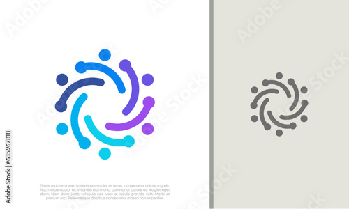 Global Community Logo Icon Elements Template. Community human Logo template vector. Community health care. Abstract Community logo	