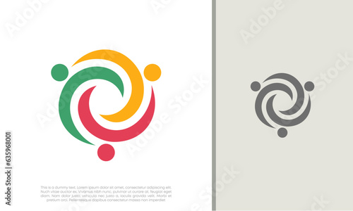 Global Community Logo Icon Elements Template. Community human Logo template vector. Community health care. Abstract Community logo	