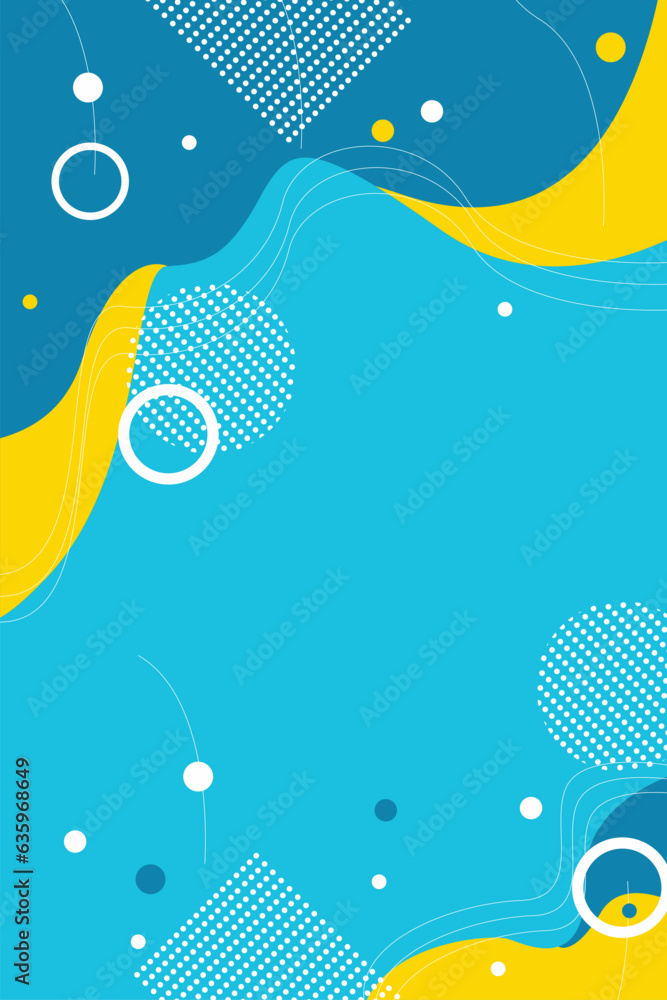 Abstract colorful shapes flat background