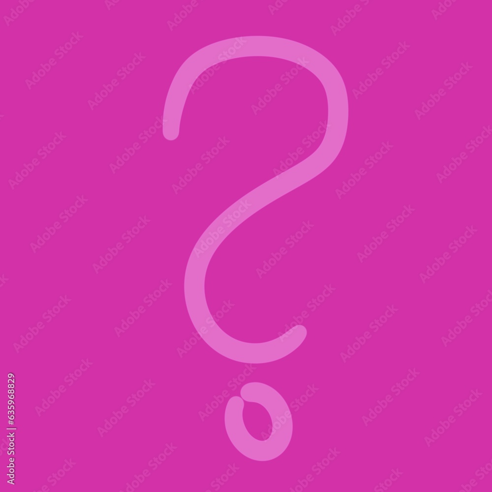 Light pink question mark on dark pink background Light pink question mark on dark pink background