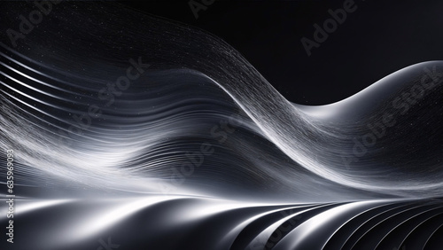 Abstract background for elegant design cover or fantasy composition, silver wave line