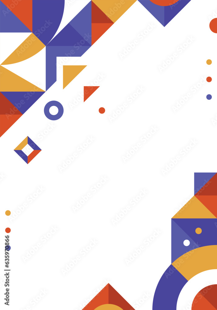 Abstract colorful triangle vertical background