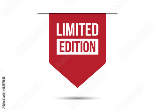 limited edition red banner design vector illustration