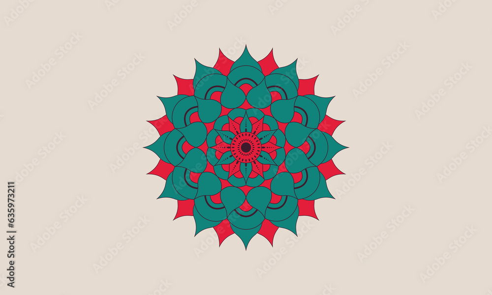 Vector hand drawn doodle mandala. Ethnic mandala with colorful tribal ornament. Vector hand drawn doodle mandala. Ethnic mandala with colorful tribal ornament.