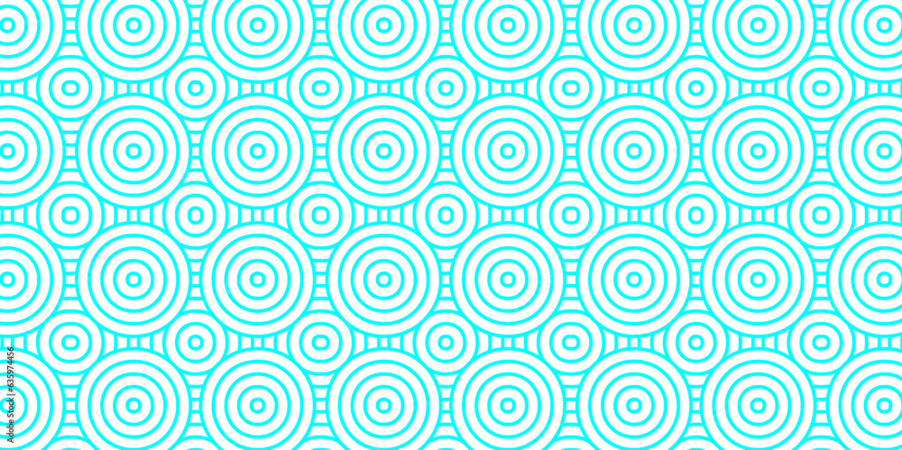 Seamless pattern with circles and Abstract blue pattern with circles with Seamless overloping clothinge and fabric pattern with waves. abstract pattern with waves and blue geomatices retro background.