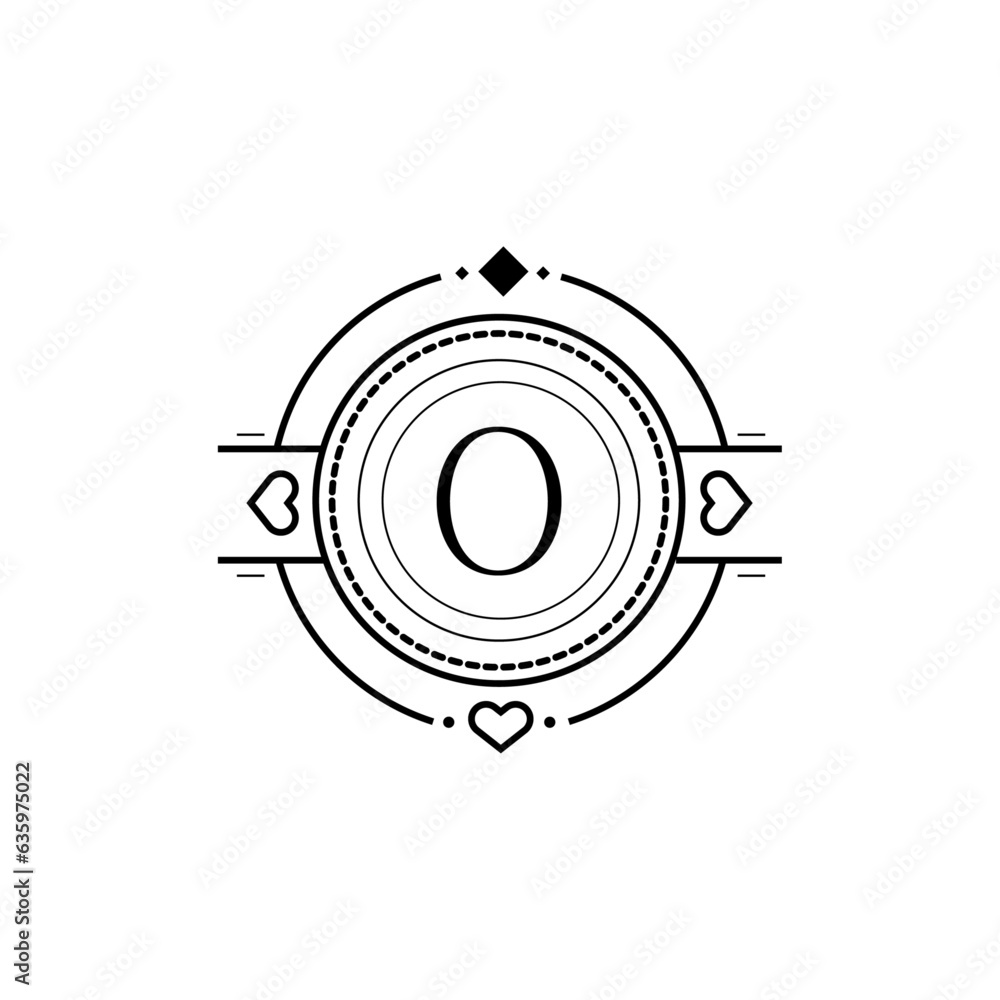 Luxury Circular Logo Alphabet O Luxury Circular Logo Alphabet O