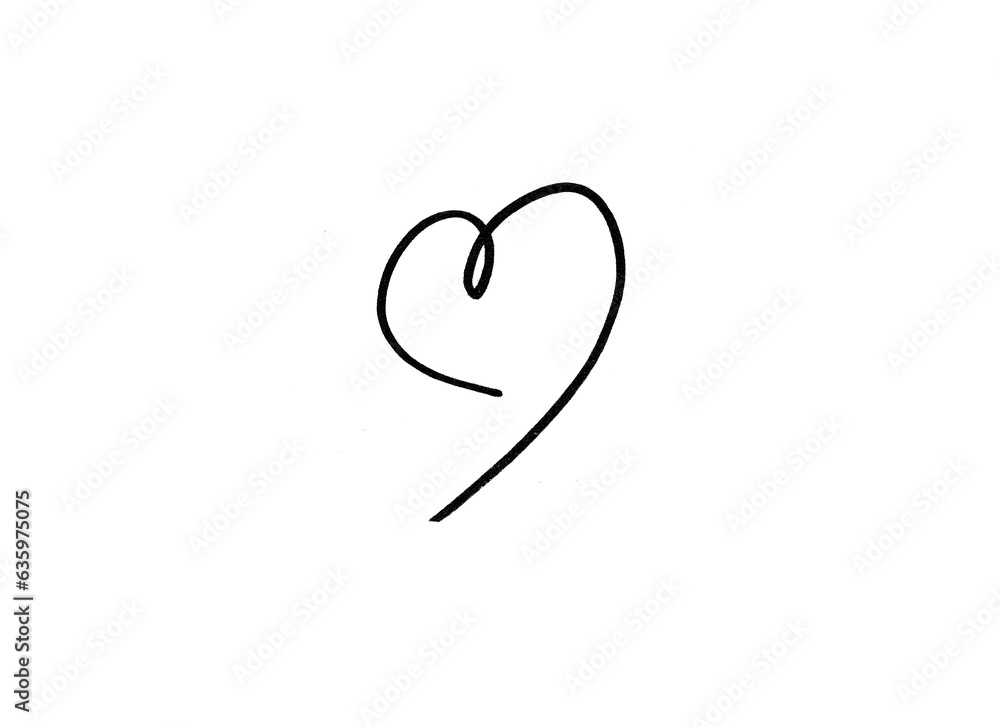 marker heart isolated hand draw marker heart isolated hand draw