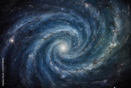 Star dance: galaxies, nebula and planets in a cosmic spiral., generative IA