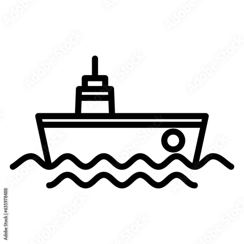 ferry boad icon on transparent background