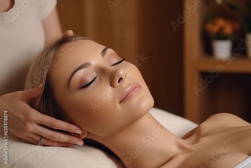 Relaxed Woman in Beautician Appointment - Cosmetic Procedures Preparation