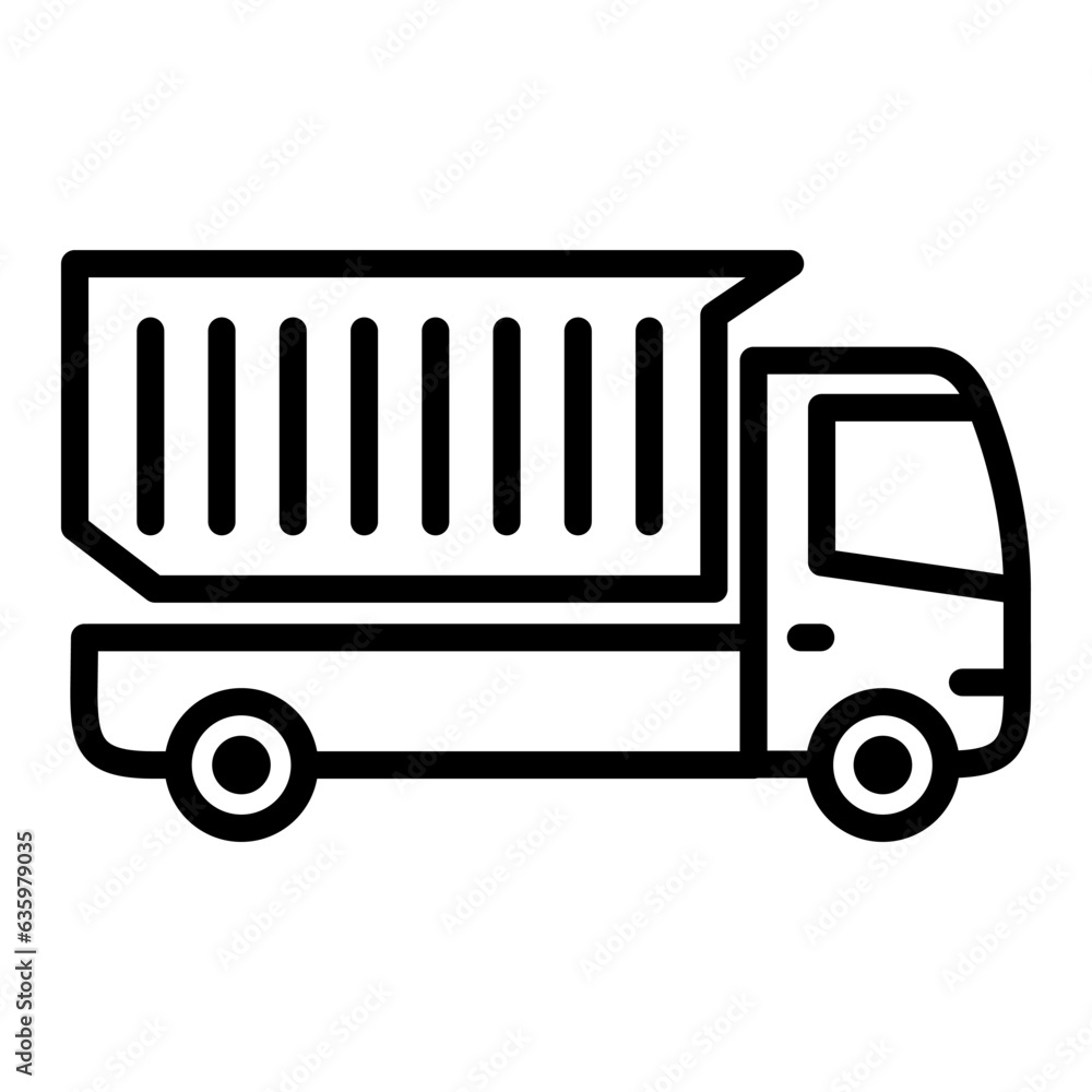 dump truck icon on transparent background dump truck icon on transparent background