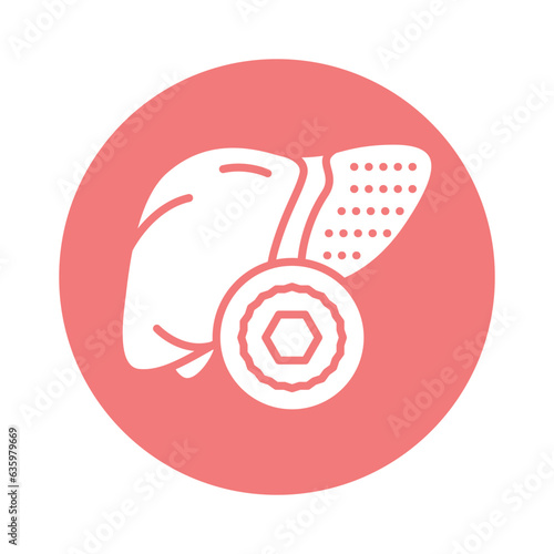 Liver cirrhosis line icon. Isolated vector element.