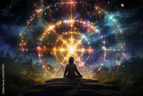 cosmic rebirth, life creation through deep meditation and chakras
