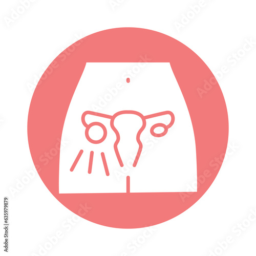Polycystic ovary syndrome line icon. Isolated vector element.