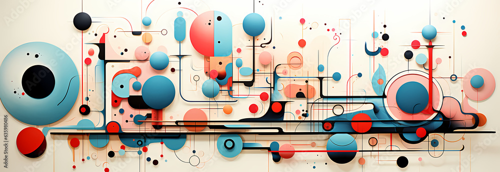 Collage Chaos: Abstract Shapes in Vibrant Array
