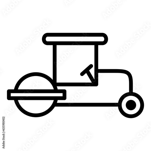 tandem roller icon on transparent background