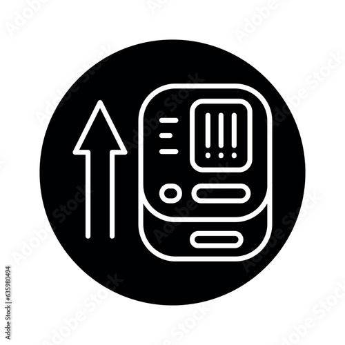 High blood pressure line icon. Isolated vector element.