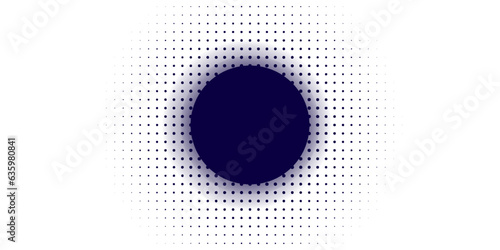 Black abstract vector circle frame halftone dots logo emblem design element for medical, treatment, cosmetic. Round border Icon using halftone circle dots raster texture