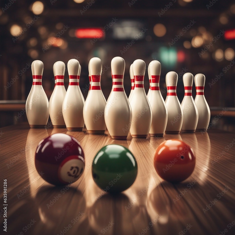 Strike the Pins: A Classic Bowling Encounter on the Polished Alley - Fun, Sports, Game, Competition, Leisure, Recreation, Bowling Ball, Pins Strike the Pins: A Classic Bowling Encounter on the Polished Alley - Fun, Sports, Game, Competition, Leisure, Recreation, Bowling Ball, Pins