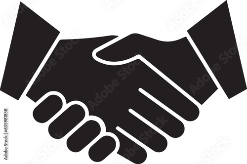handshake isolated on black background
