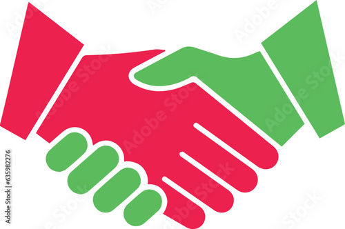 handshake isolated on black background