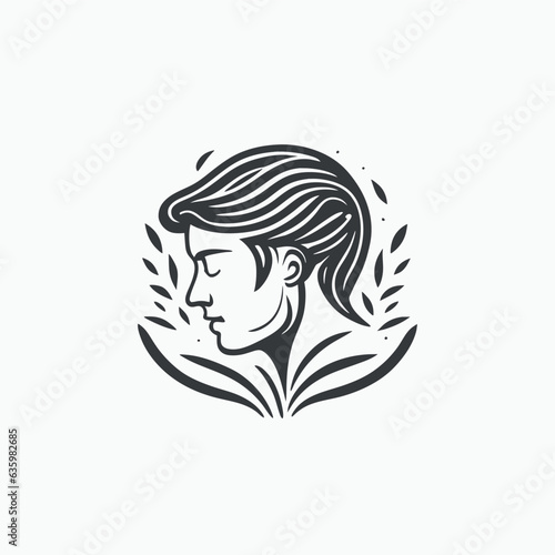 logo, man, feeling, longing, mind, feelpresence, man, vector illustration line art