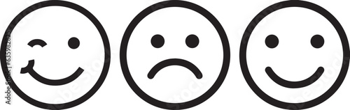Modern Emoticons Set. Different Reactions design. smile icon design. Different emotions, New Modern Emoticons Set smile face icons design