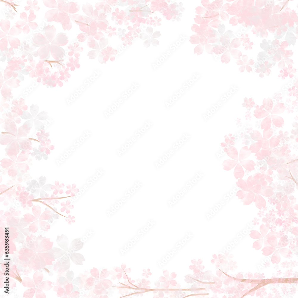 Pastel watercolor cherry blossoms frame wallpapers are suitable for those who want an artistic background.