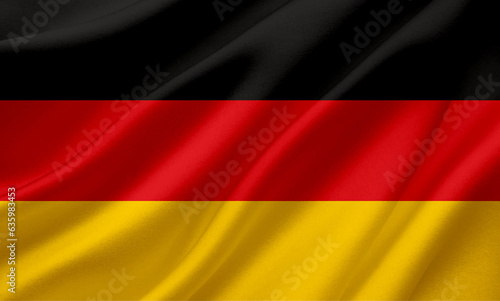 Flag Federal Republic of Germany  in the west of the Balkans. High quality 