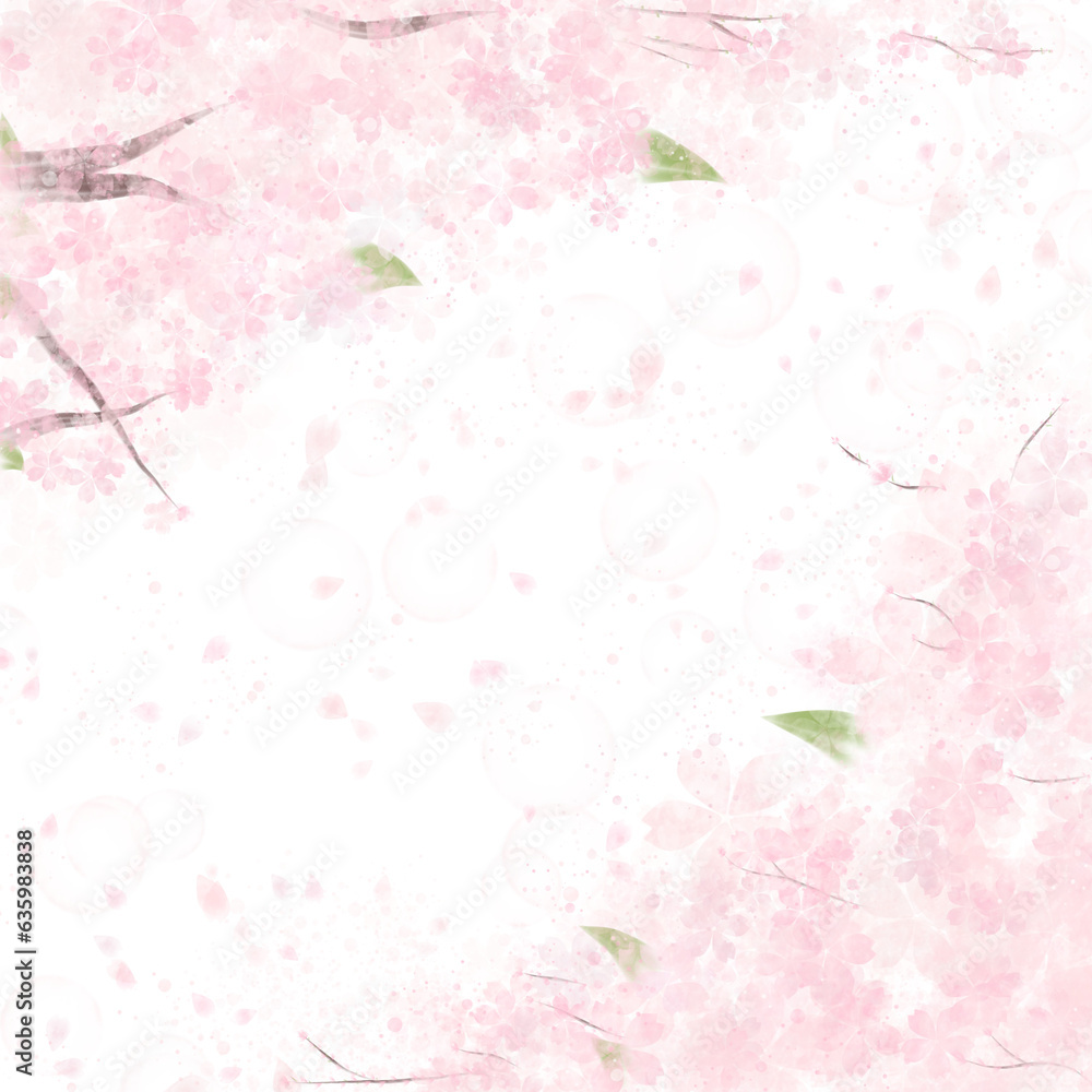 Pastel watercolor cherry blossoms frame wallpapers are suitable for those who want an artistic background.