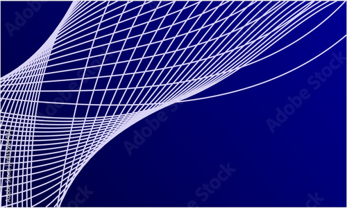Abstract light speed movement effect, blue and white light trail. Vector illustration