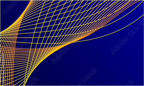 Abstract light speed movement effect, yellow orange light trail. Vector illustration