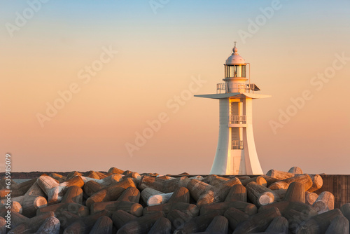 lighthouse at sunset