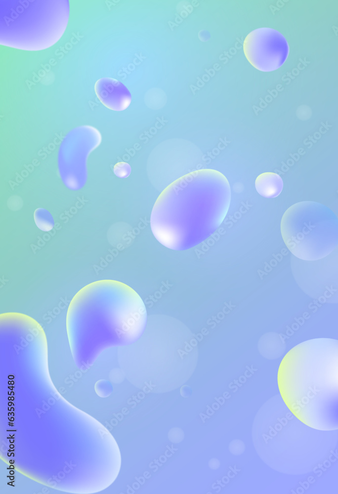 background with bubbles, Blue color