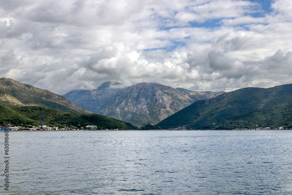 A scenic view of the Bay of Kotor, Montenegro