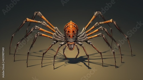  a large spider with long legs and a long body is shown. generative ai