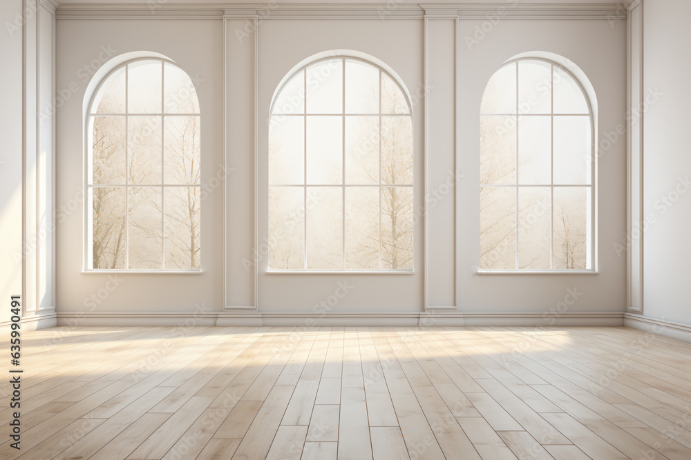 empty room with wooden floor empty room with wooden floor