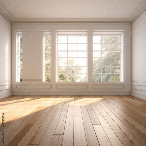 empty room with wooden floor